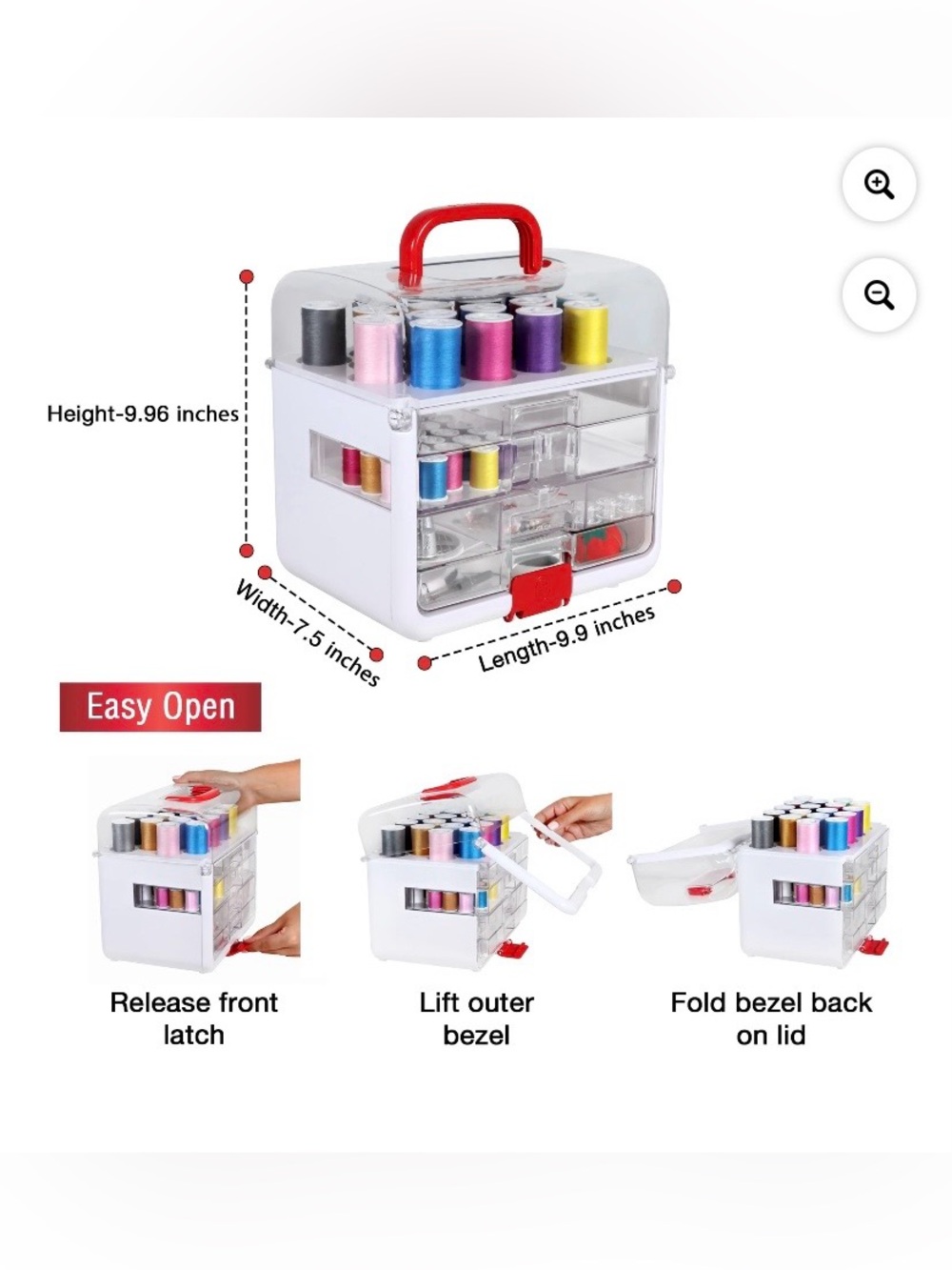 Singer Sew Essentials Plus , 224pcs Storage Organizer filled with notions- NWT - Picture 7 of 11